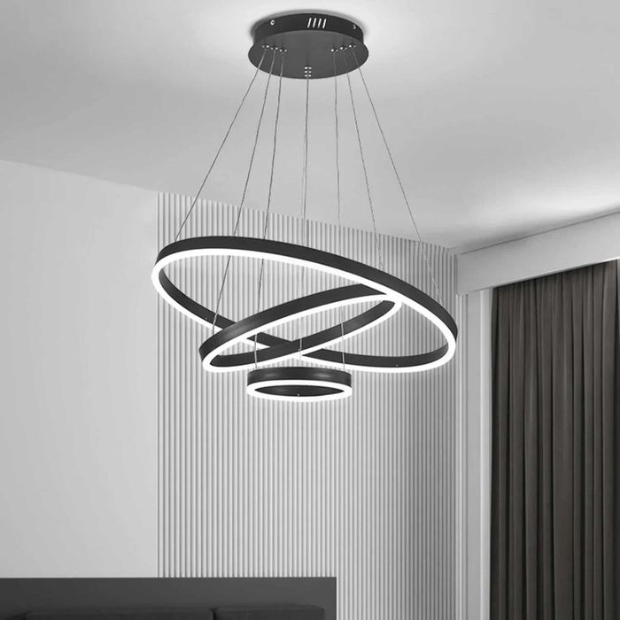 Lustra LED 154W WONDERLAND Black 3 Segmente Reglabile 20x40x60