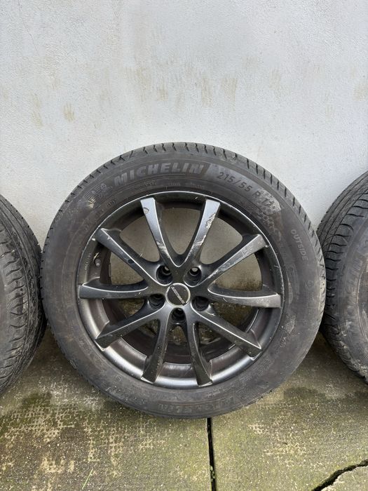 Jante Borbet cu anvelope 215 55 R17 - DOT 2021 - 5x112