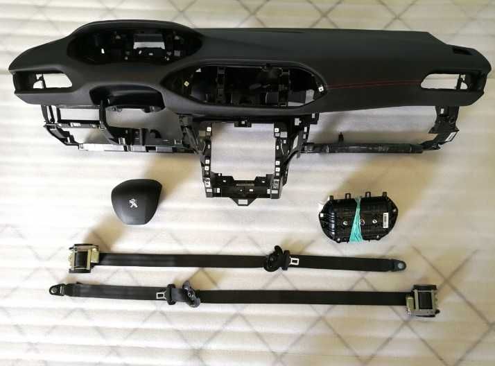 Peugeot 308 T9 GT Line plansa bord cusatura rosie - kit airbag centuri