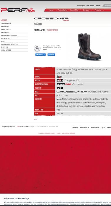 Сейфти обувки Perf commander 47 номер