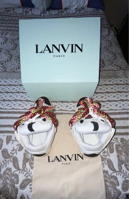 Lanvin Paris “Curb Low-Top” ~ crem
