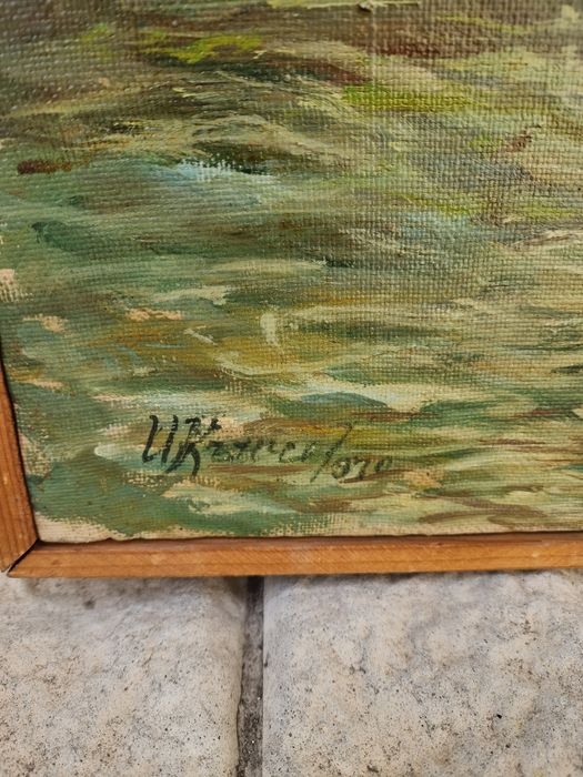 Иван Кънчев- Масло пейзаж платно- 1970 г.