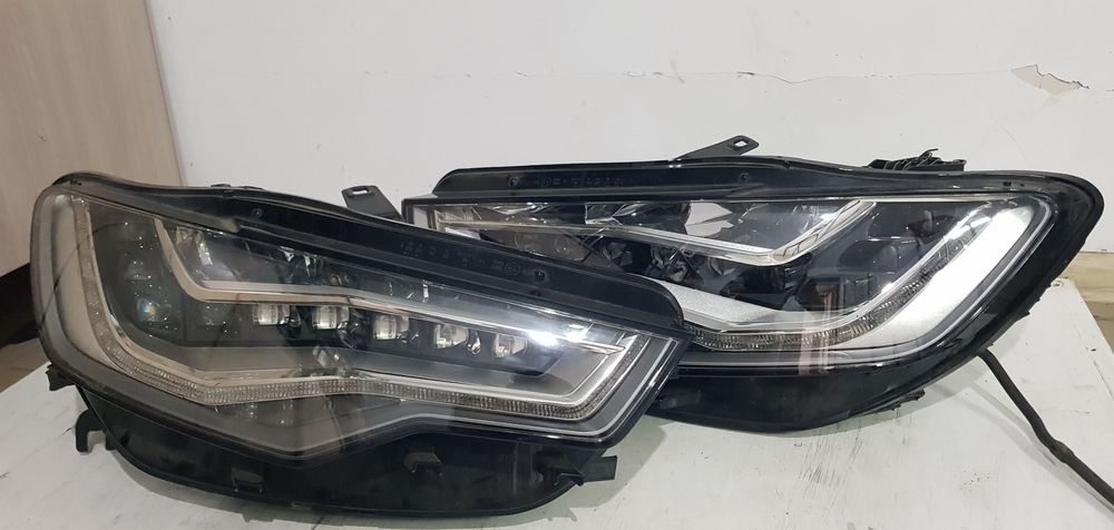 Привозные фары на Audi A6C7