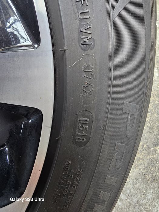 Vând 4 roti R16  Honda echipate cu anvelope vara  .