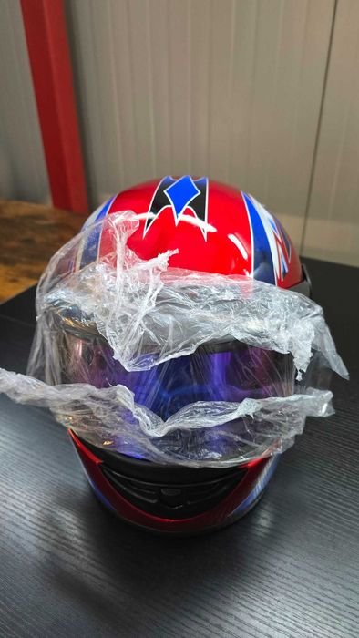 Casca Moto/Scuter/ATV, viziera dubla, marime universala, Rosu