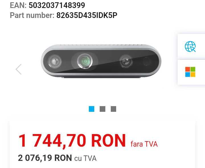 Vând camera 3D Intel