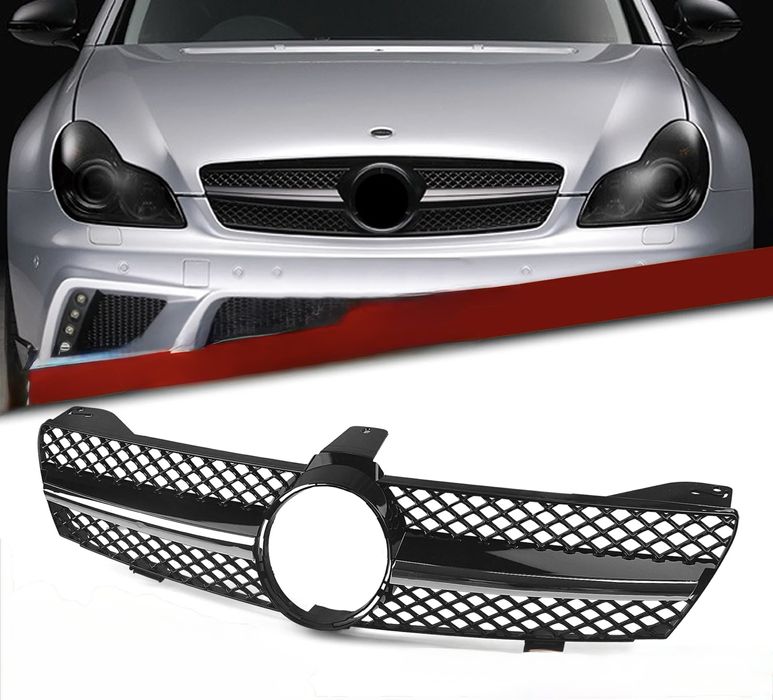 Предна АМГ Черна Решетка AMG Mercedes CLS W219 Мерцедес АМГ ЦЛС В219