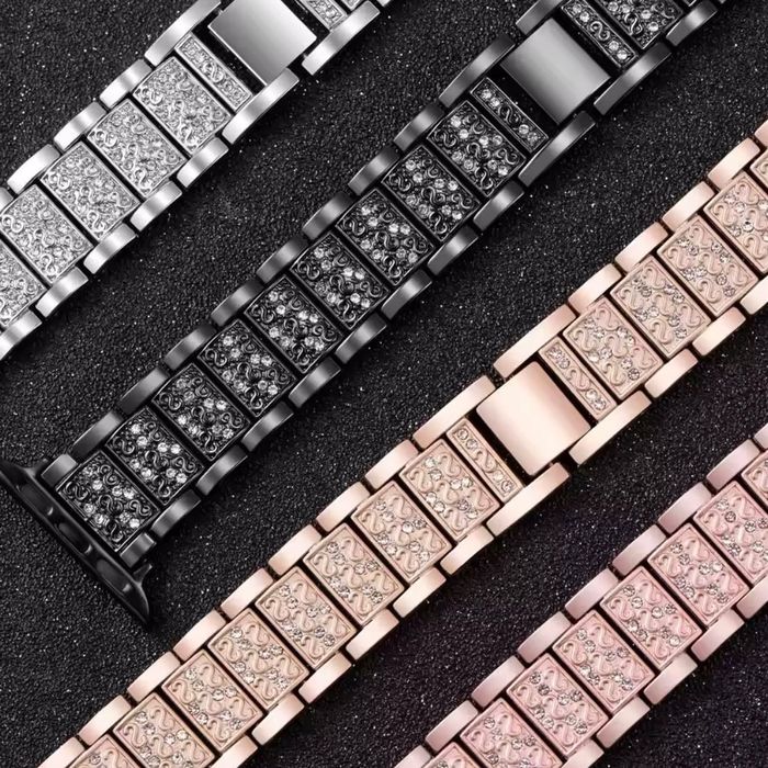 Метални каишки с камъчета за Apple Watch ULTRA/SE/11/10/9/8/7/6/5