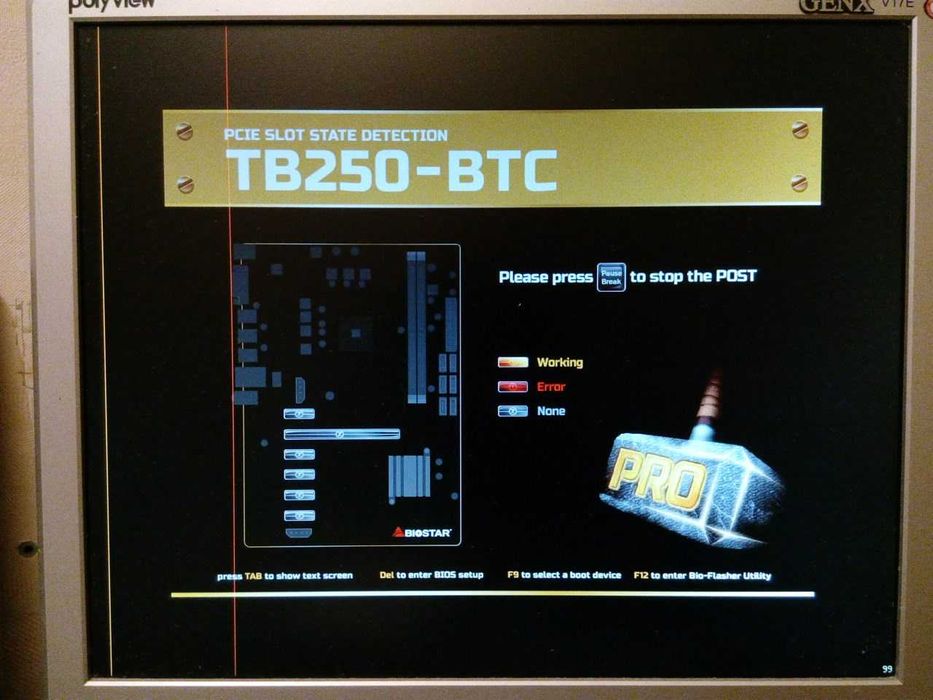 Материнский плата Biostar TB250 BTC Pro