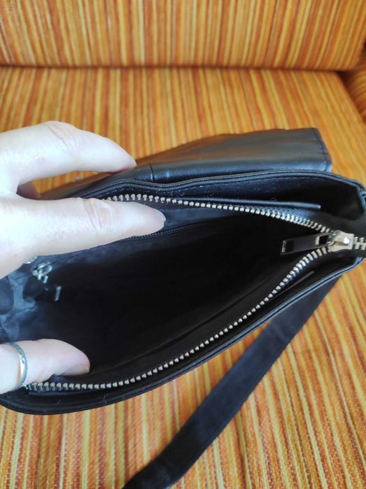 Елегантна дамска чанта, мека естествена кожа