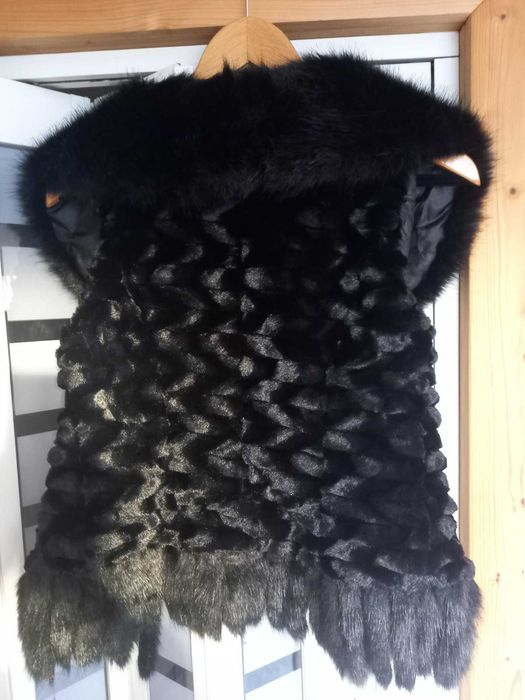 Черен елек - еко кожа