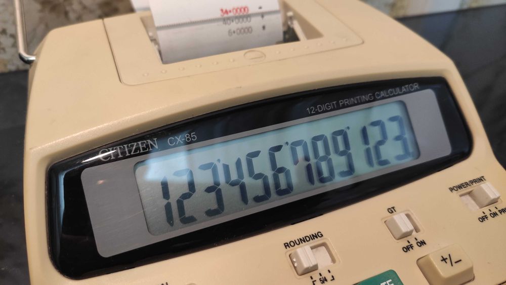 Citizen CX-85  печатающий калькулятор.