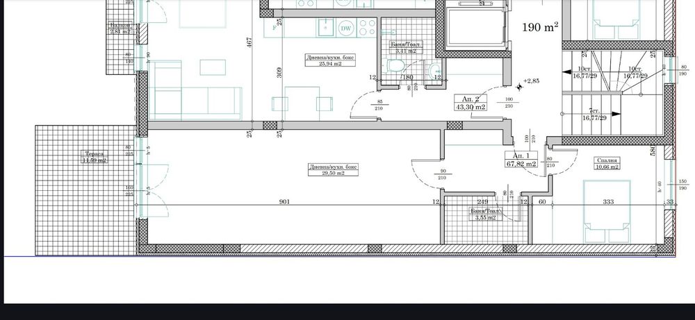 Продава се Двустаен апартамент в Варна, Христо Ботев - 74 кв.м за 1303 €/кв.м - Снимка #2