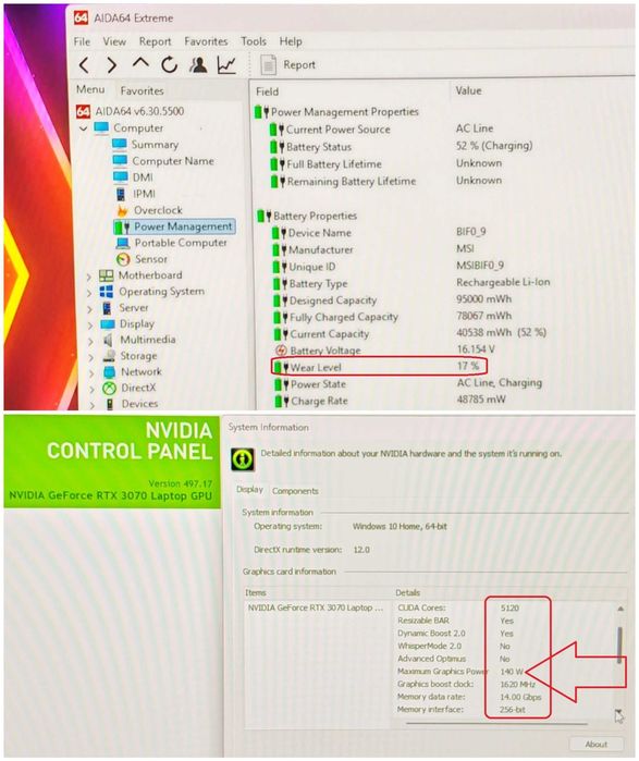 NVidia RTX 3070 8GB/Intel Core i7-11800H/32GB RAM/1TB SSD NVMe/17.3 IPS 360Hz Full HD/MSI Raider GE76 Dragon Tiamat ЧИСТО НОВ ГЕЙМЪРСКИ ЛАПТОП кутия