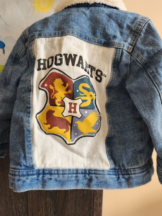 Дънково яке с подплата Harry Potter 92 размер, подходящо за хлдна есен