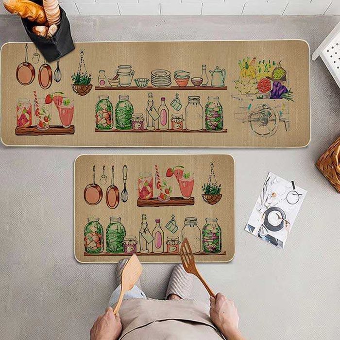 Кухненски постелки 2 броя – 38×58 см и 38×118 см, неплъзгащи се