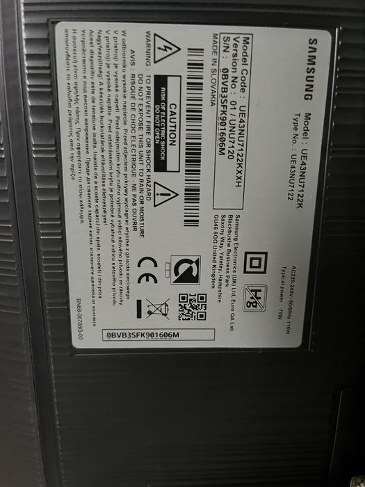 Vand tv Samsung UE43NU7122K