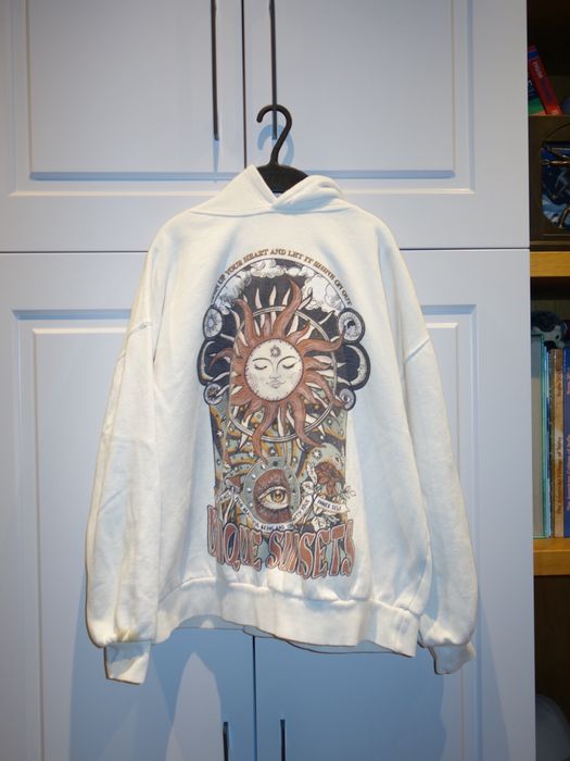 Pull&Bear бял суичер с качулка S