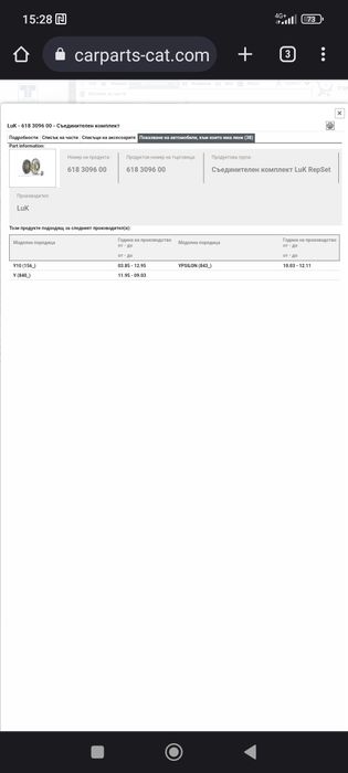 Съединител комплект ФИАТ ЛАНЧИЯ