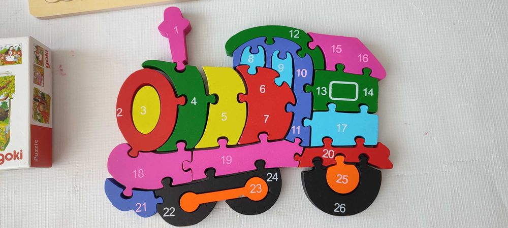 Детски пъзели Goki ,влакче,мами и деца и др.