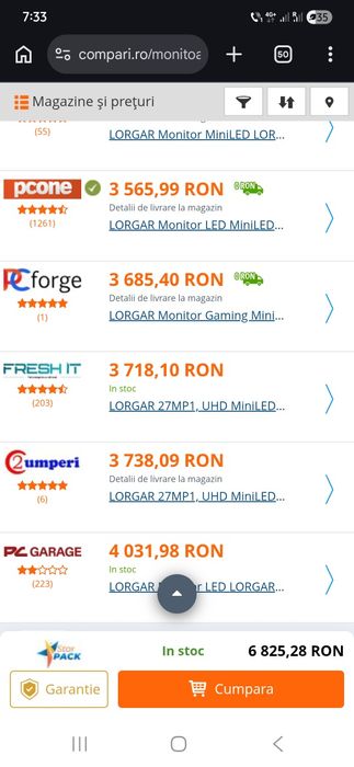 Piese Monitor Lorgar 4k miniled usb c 27" gaming