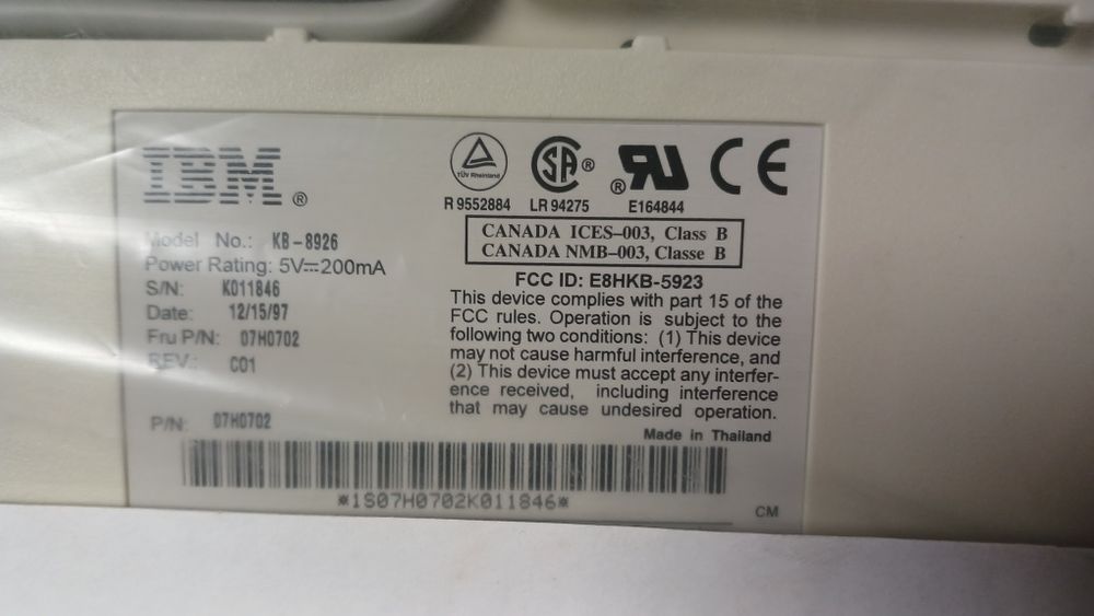 Клавиатура  IBM.