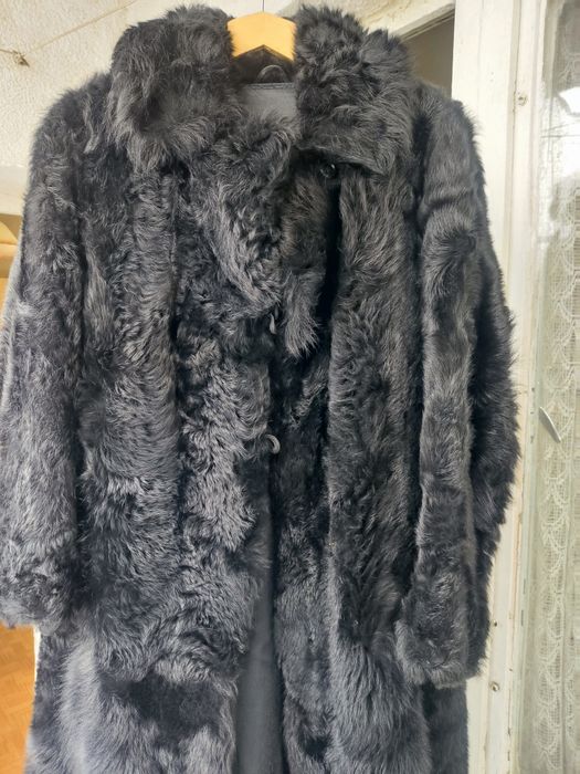 Дамско кожено палто от естествен косъм кожух норка , визон