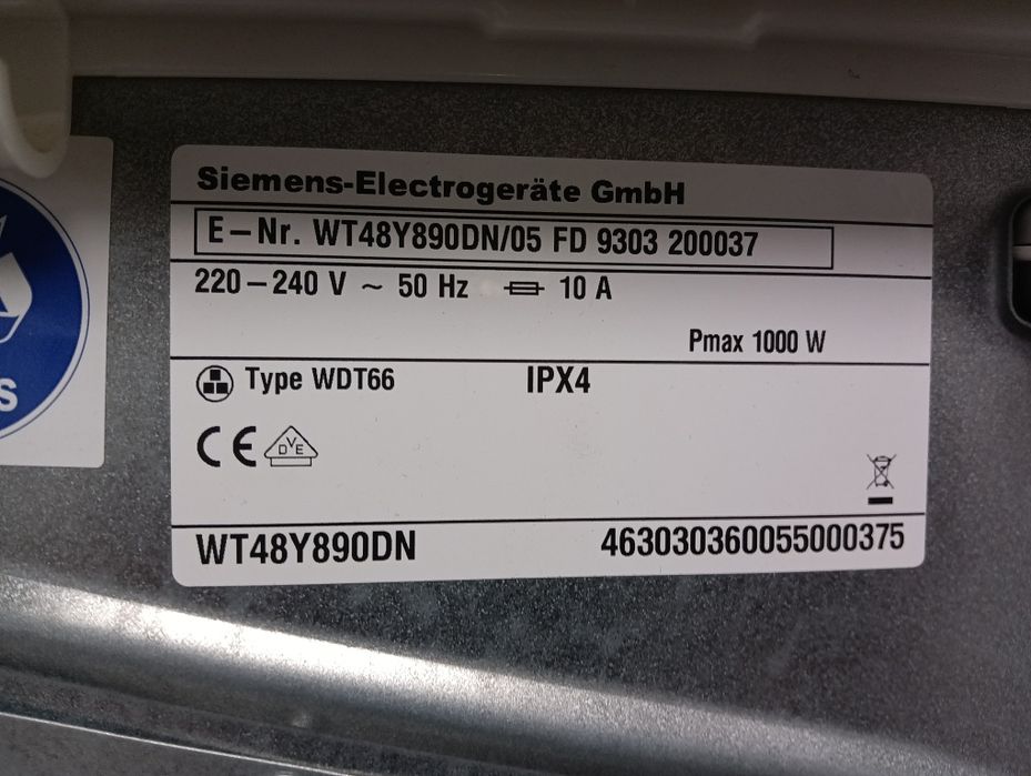 Комплект пералня и сушилня с термопомпаSiemens IQ800 2 години гаранция