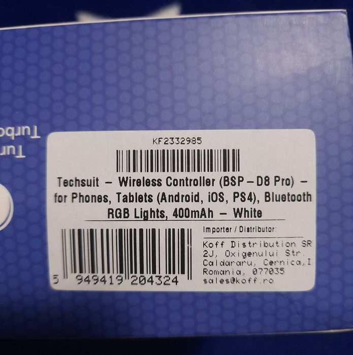 Gameplay D8 Pro, 400mAh, alb
