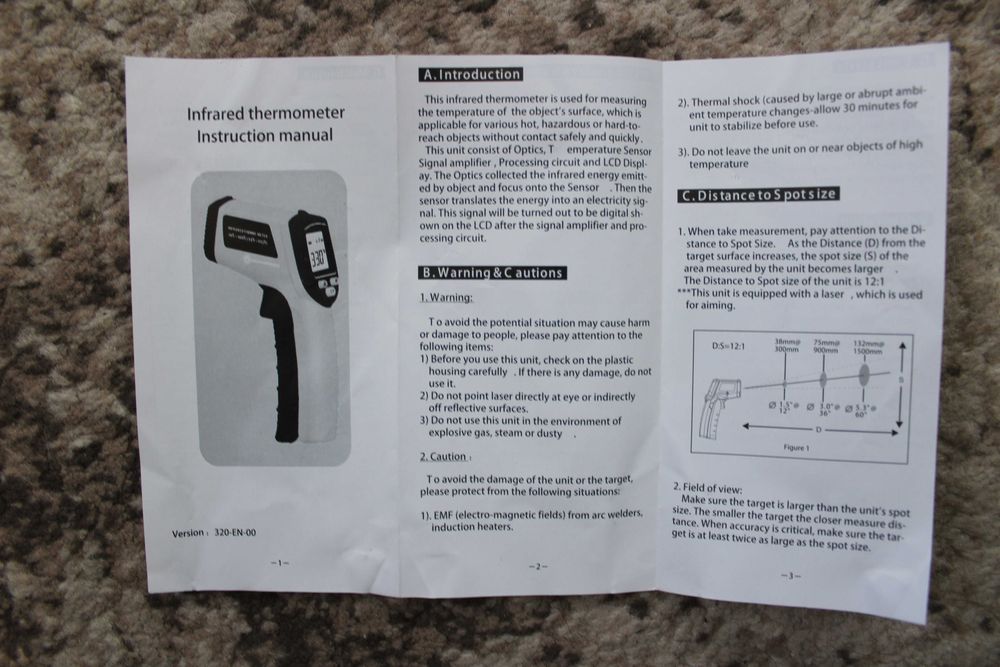 Безконтактен инфрачервен лазерен термометър