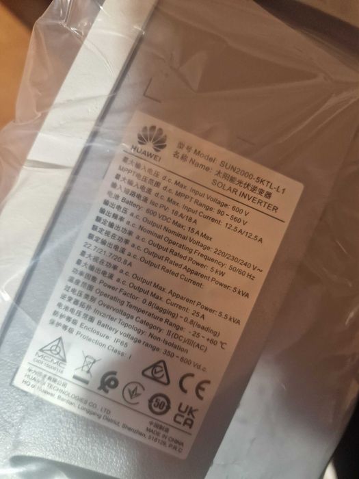 Invertor solar Huawei SUN2000-5KTL-L1 5kW Hybrid NOU, sigilat