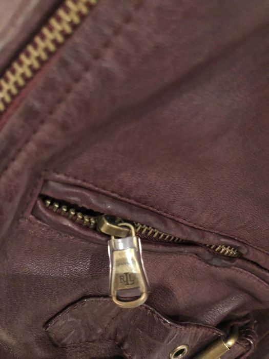 Geaca / Jacheta piele naturala RALPH LAUREN 100% originala, captusita