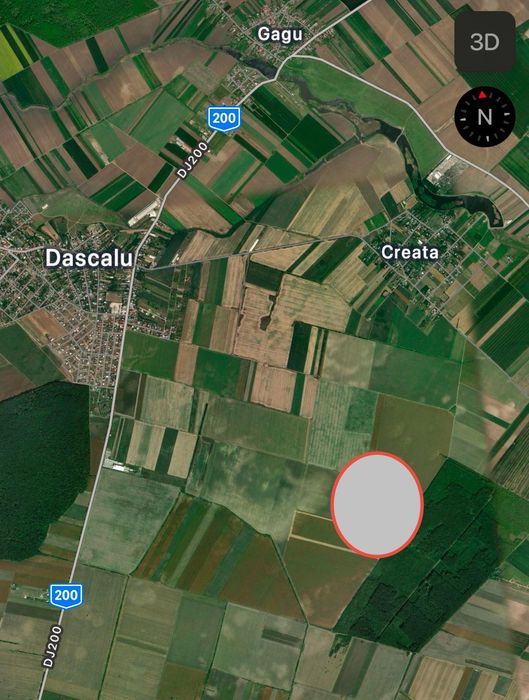 Teren extravilan 25000mp Dascalu langa A0 (karema fruct)