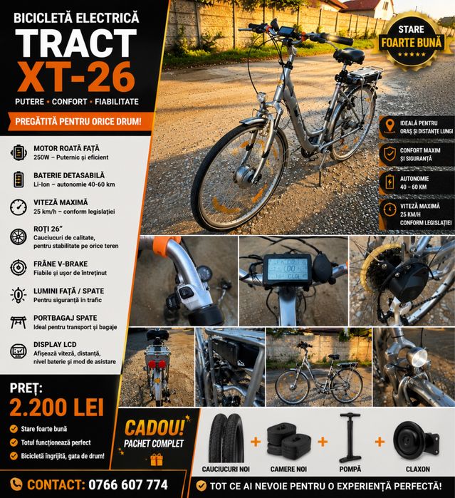 Vand bicicleta X-tract electrica motor 250 watti