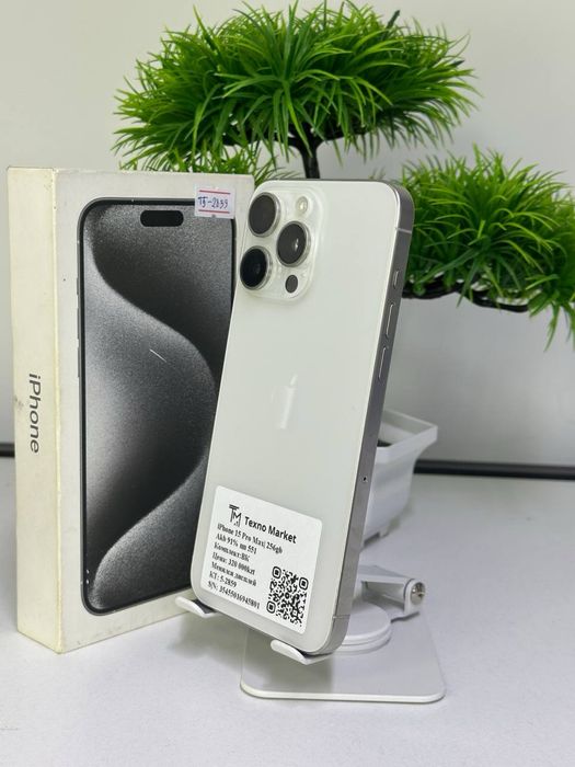 iPhone 15 Pro Max / 91%  ОЗУ: 6 GB SSD: 256 GB