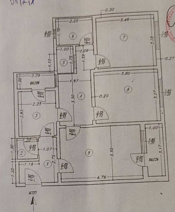 Apartament 3 camere Central | Etaj 1/4 | 65,8 mp | 2 balcoane | Direct Proprietar