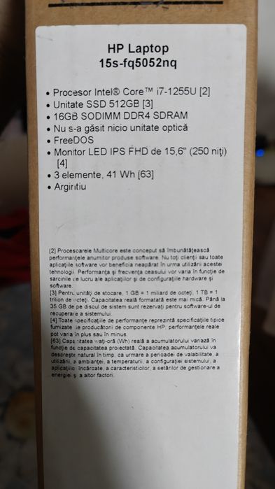 Vand laptop HP 15s-fq5052nq