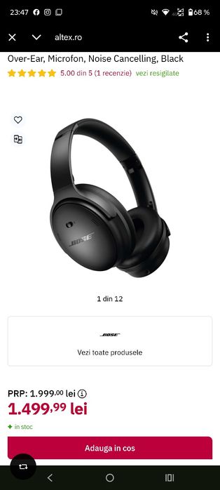 Căștile wireless Bose QuietComfort Black . produs nou
