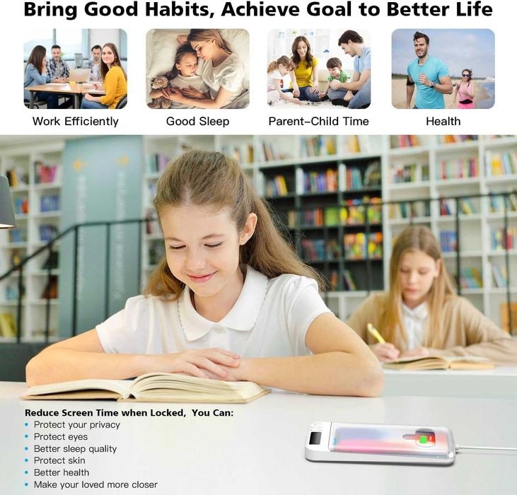 Cutie de telefon Dayear cu temporizator pentru Android/iPhone