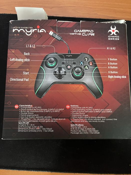 Myria gamepad cu fir