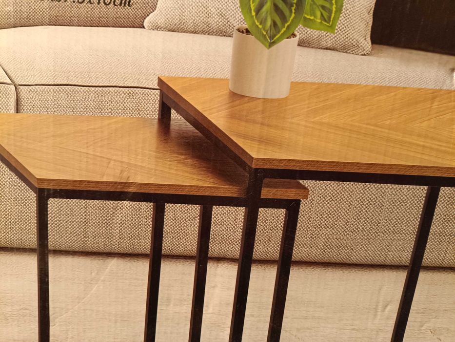 Комплект помощни маси от 2 - 33,5 x 33,5 x 36 см и 37,5 x 37,5 x 40 см