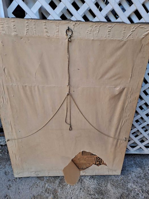 tablou vechi pictura pe panza 82/63 cm semnat D Niculescu