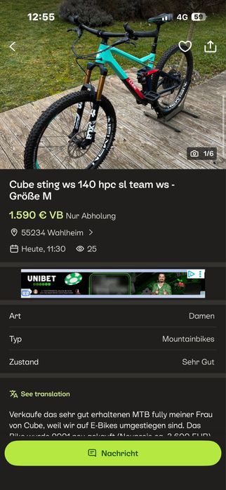 Cube sting 140 impecabil