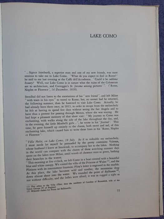 In Milan and on the lakes of Lombardy with Stendhal