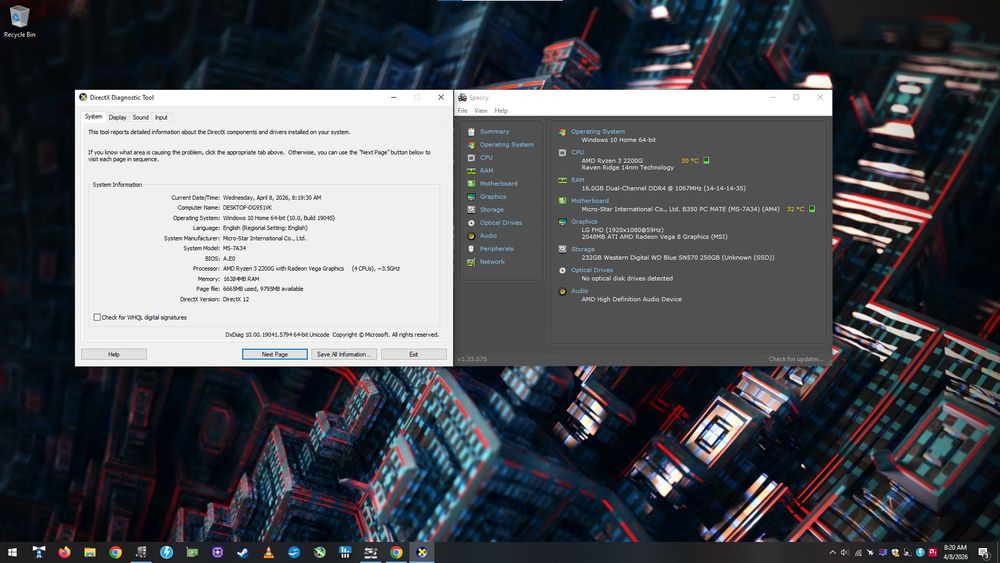 Kit Ryzen 3 2200g + MSI B350 PC Mate + cooler Wraith