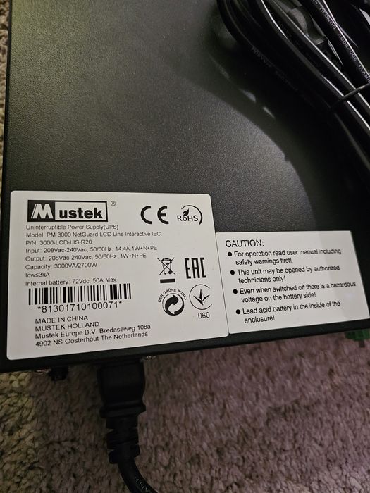 Vand ups Mustek PM3000 NetGuard