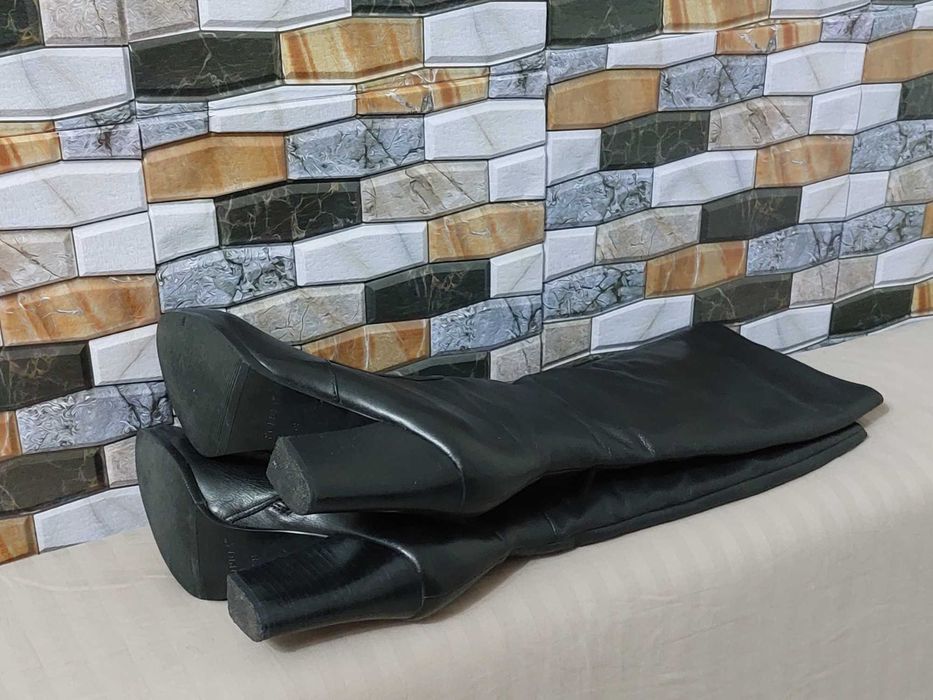Сапоги женские кожаные утепленные