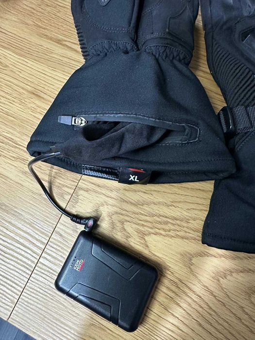 Manusi moto cu incalzire  KEMIMOTO waterproof marime XL - Noi