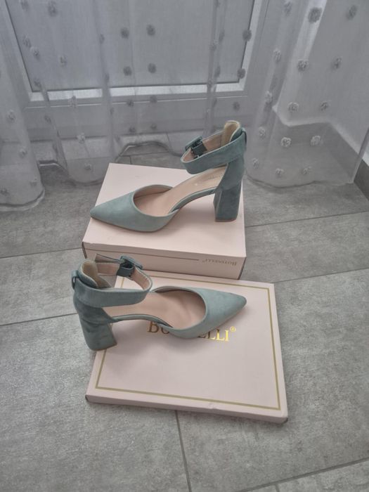 Дамски Обувки с Токчета Обърната Екологична Кожа