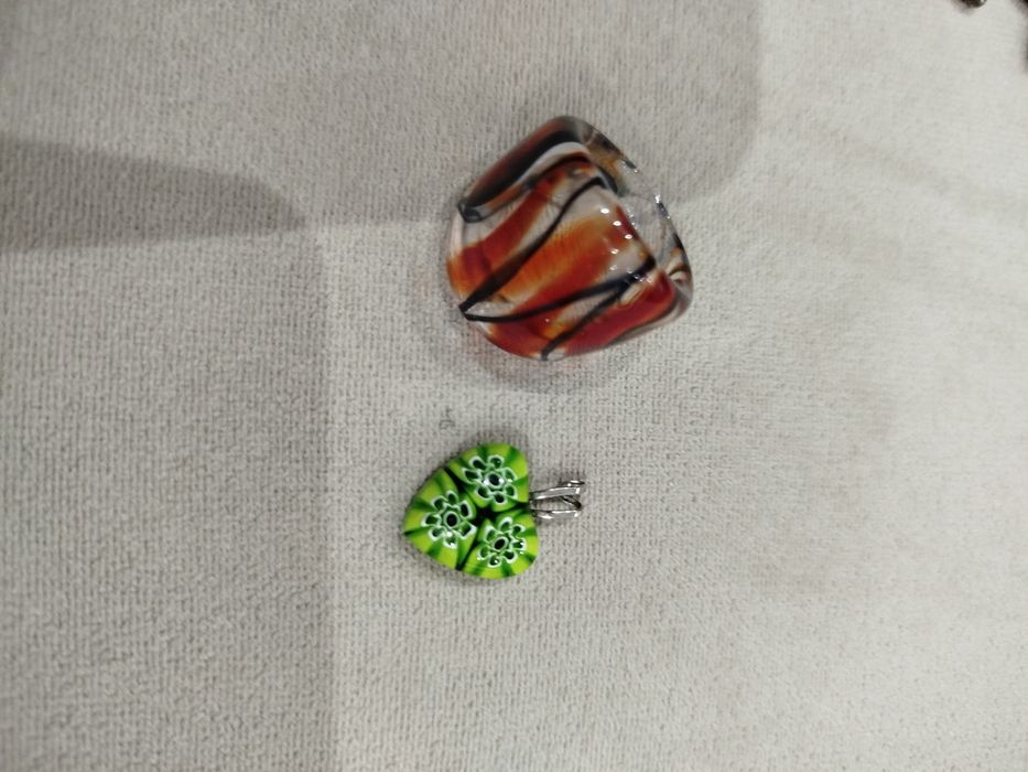 Мурано пръстен и висулка сърце